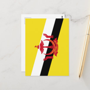 Brunei-Flagge Postkarte