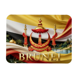 BRUNEI Flagge Reiseerbe Magnet