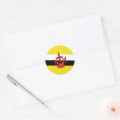 Brunei-Flagge Runder Aufkleber (Umschlag)