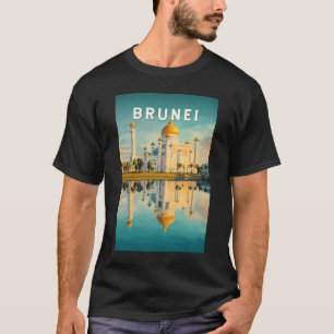 Brunei Illustration Reise Kunst Vintage T-Shirt