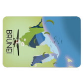 Brunei-Karte Reiseplakat Magnet (Horizontal)