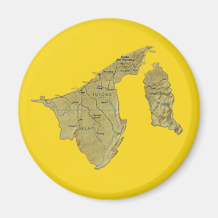 Brunei-Karten-Magnet Magnet