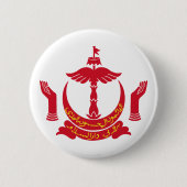 Brunei Landeswappen Symbol Emblem Flagge Button (Vorderseite)
