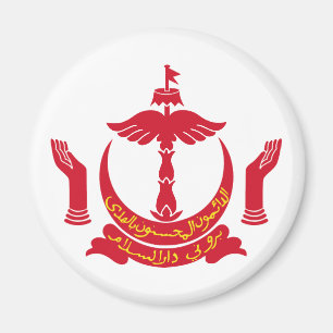 Brunei Landeswappen Symbol Emblem Flagge Magnet