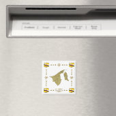 Brunei Map + Flags Magnet (In Situ (Geschirrspüler))