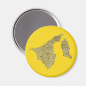 Brunei Map Magnet (Vorderseite/Rückseite)