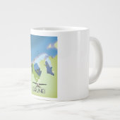 Brunei Map Reiseplakat Jumbo-Tasse (Vorderseite Rechts)
