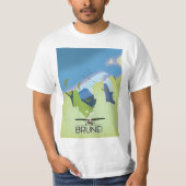 Brunei Map Reiseplakat T-Shirt (Vorderseite)