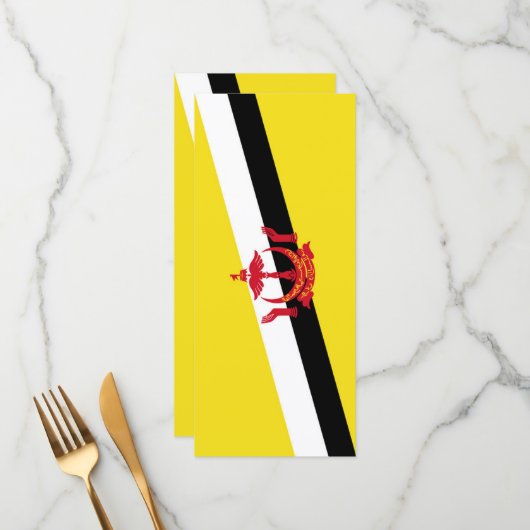 Brunei Menükarte (Vorderseite/Rückseite Beispiel)