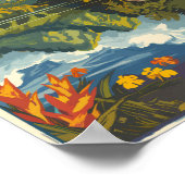 Brunei Painterly Illustration Travel Art Vintag Poster (Ecke)