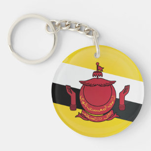 Brunei Round Icon Flag Schlüsselanhänger