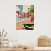 Brunei Vintage Reise Poster Kunst. (Küche)