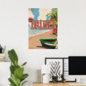 Brunei Vintage Reise Poster Kunst. (Heimbüro)