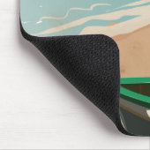 Brunei Vintage Reise Poster Kunst. Mousepad (Ecke)