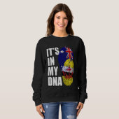Bruneian And Australian Mix DNA Flag Heritage Sweatshirt (Vorne ganz)
