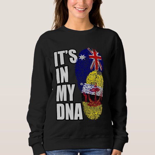 Bruneian And Australian Mix DNA Flag Heritage Sweatshirt (Vorderseite)