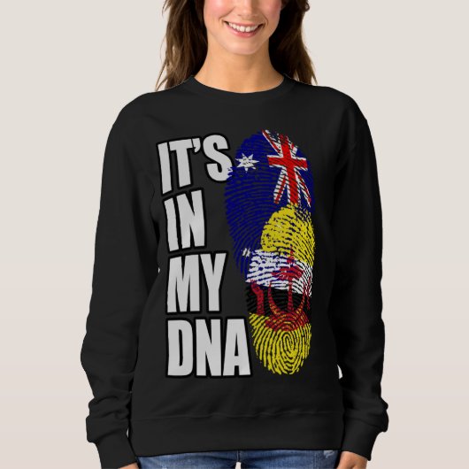 Bruneian And Australian Mix DNA Flag Heritage Sweatshirt (Vorderseite)
