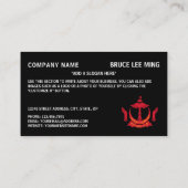 Bruneian Flag & nationales Emblem, Flagge von Brun Visitenkarte (Rückseite)