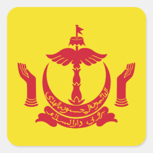 Bruneian National Emblem, Brunei Quadratischer Aufkleber