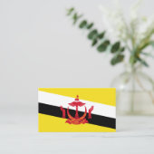 Bruneische Flagge, Flagge von Brunei Visitenkarte (Stehend Vorderseite)