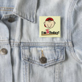 Brünett Boy Baseball 5. Geburtstag Button (Beispiel)