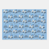 Brünett Boy Hockey Personalisiert Geschenkpapier Set (Vorderseite)