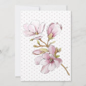 Brünett Bridge Floral Brautparty Einladung (Rückseite)