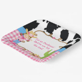 Brünett Cowgirl Western Geburtstagsparty Pappteller (Gewinkelt)