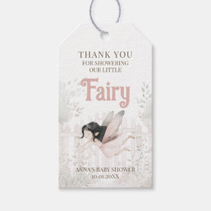 Brünett Fairy Baby Dusche Vielen Dank Geschenkanhänger