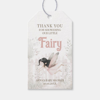 Brünett Fairy Baby Dusche Vielen Dank Geschenkanhänger