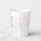 Brünett Fairy Girl Baby Dusche Pappbecher (Links)