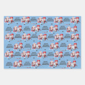 Brünett Girl Hockey Personalisiert Geschenkpapier Set (Vorderseite)