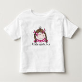 Brünett Girl Kindergartner Kleinkind T-shirt (Vorderseite)
