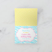 Brünett Girl Pool Party Bash Party Dankeskarte (Innenseite)