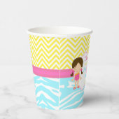 Brünett Girl Pool Party Bash Party Pappbecher (Rechts)