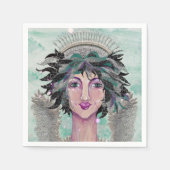 Brünett Guardian Angel Magi Angelica Serviette (Vorderseite)