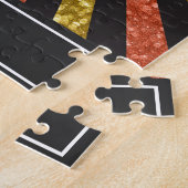 Brünett Gymnastik Gymnastik Gold Orange Name Puzzle (Seite)