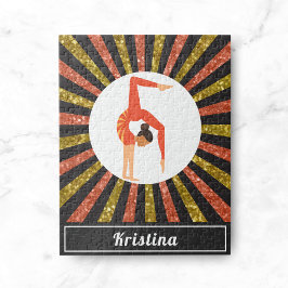 Brünett Gymnastik Gymnastik Gold Orange Name Puzzle