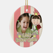 Brünett Hair Little Beauty Queen Keepake Keramik Ornament (Rechts)