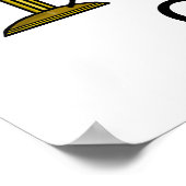 Brünett Ham Radio Button-up Girl Poster Anpassen (Ecke)