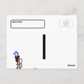 Brünett Ham Radio Button-up Girl QSL-Karten Postkarte (Rückseite)