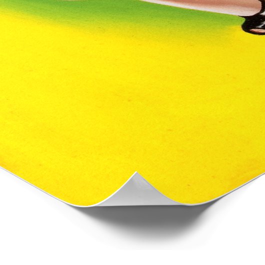 Brünett in Bikini Button Up Poster (Ecke)