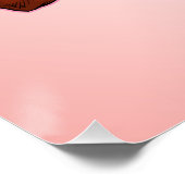 Brünett in Lingerie mit Rose Illustration Poster (Ecke)