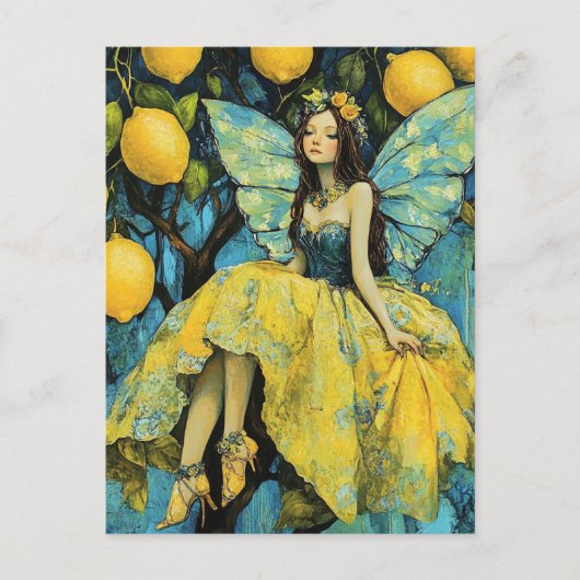 Brünett Lemon Tree Fairy Postkarte (Vorderseite)