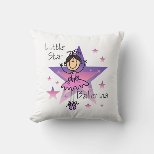 Brünett Little Star Ballerina Pillow Kissen (Vorderseite)