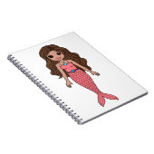 Brünett Mermaid Notizblock (Rechte Seite)