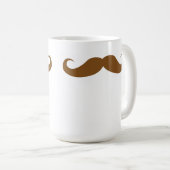 Brünett Mustache Kaffeetasse (VorderseiteRechts)