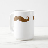 Brünett Mustache Kaffeetasse (Vorderseite Links)