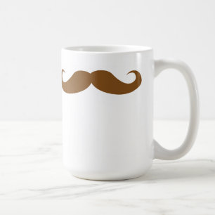 Brünett Mustache Kaffeetasse