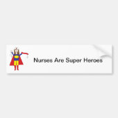 Brünett Nurses Super Hero Autoaufkleber (Vorne)